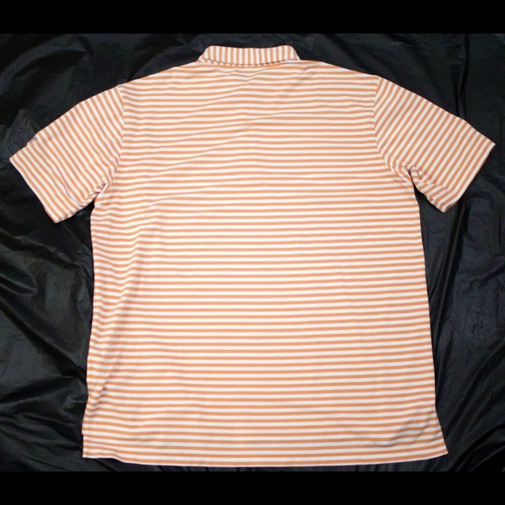 Peter Millar Summer Comfort Orange & White Polo XL - Picture 3 of 5